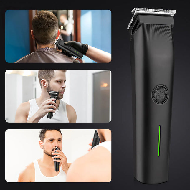 Beard Trimmer, 3 In 1 Hair Clippers And Mens Grooming Kit, Face, Nose, Ear Hair Trimmer - Black