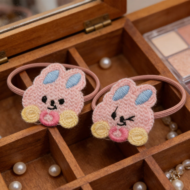 Knit Bunny Hair Tie-4043