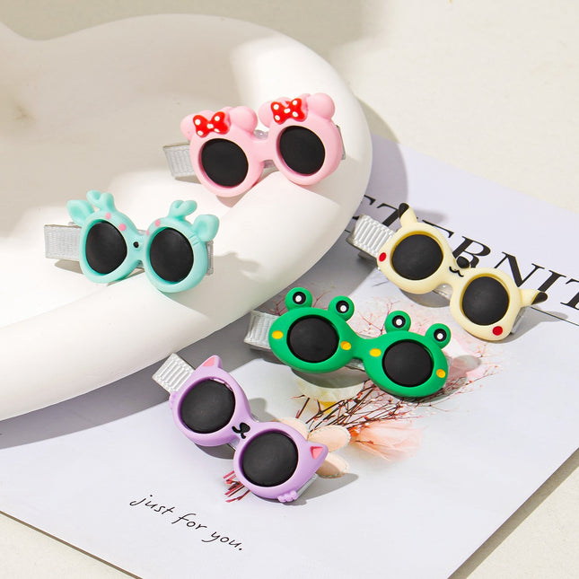Glasses Hair Accessory, Broken Hairpins, Cartoon Duckbill Clips