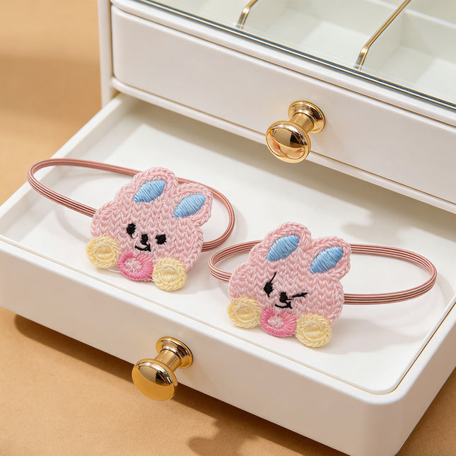 Knit Bunny Hair Tie-4043