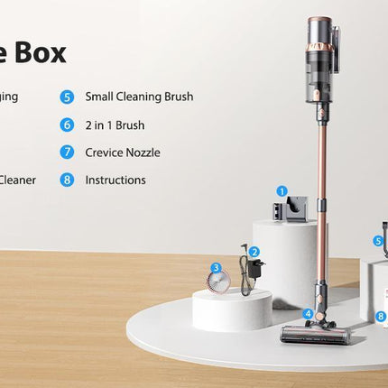 45KPa Strong Suction Power Wireless LED Touch Display 60 Minutes Of Battery Life Home Lightweight Handheld Pet Hair Vacuum Cleaner