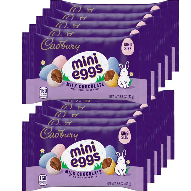 CADBURY MINI EGGS Milk Chocolate with Crisp Sugar Shell Easter Candy, 1.5 Pounds, 10 Bags