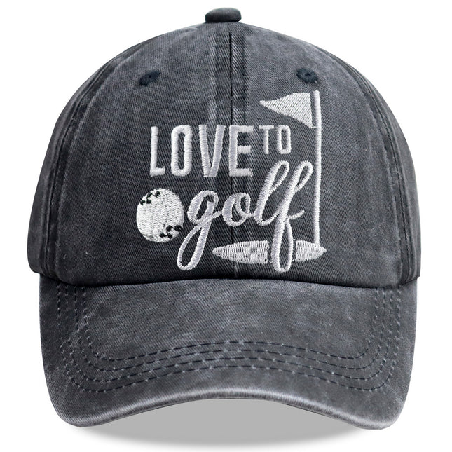 Golf Hats For Men Women, Golf Gifts For Mom Dad, Adjustable Embroidered Wash Cotton Baseball Cap