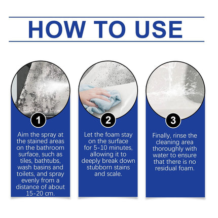 Clean Guest Bathroom Foam Cleaner Spray Multi-function Bathroom Bathtub Foam Cleaner To Remove Stains And Dirt